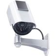 Caméra de surveillance solaire factice avec signal LED-0
