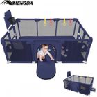 Enfants Parc-MENGDA-Avec protection des coins,4 anneaux de traction,4 ventouses,50 balles-2-6 ans-Bleu marine-180×120×66cm