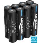 pile ANSMANN AAA 1050mAh NiMH 1.2V - rechargeable, haute capacité pour véhicules télécommandés, microphone, instruments