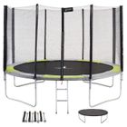 Kangui - Trampoline rond Ø360cm avec filet, échelle, bâche de protection et kit d'ancrage - RALLI 360