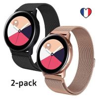 2-pack Bracelet Galaxy Watch 40mm / Bracelet Galaxy Watch 42mm / Active 2 42/44mm Milanais Noir/Rose Champagne IMOSHION®