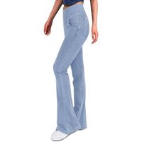 Jean Femme Leggings Taille Haute Jeans Ceinture Elastiquée Slim Denim Extensible Pantalon de Sport