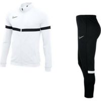 Jogging Nike Swoosh Blanc et Noir Homme - Technologie Dri-Fit - Col montant - Manches longues - Respirant