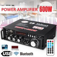NEUFU 600W Audio Amplificateur Voiture HI FI Stéréo Subwoofer USB SD FM Telecomande