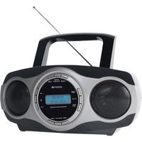Retekess TR631 Lecteur CD Radio Dab Portable - Boombox Bluetooth - Support USB AUX - Stéréo - Alarme - Minuterie de Veille - Noir