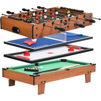 Goplus Ensemble de table de jeu 10 en 1, taille adulte, table de jeu combinée avec baby-ball, hockey, tennis de table, piscine, palets, bowling Goplus Ensemble de table de jeu 10 en 1, taille adulte, table de jeu combinée avec baby-ball, hockey, tennis de table, piscine, palets, bowling