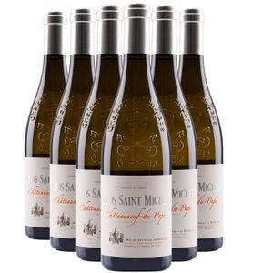 VIN BLANC Vignobles Guy Mousset et Fils Châteauneuf-du-Pape Clos Saint Michel Tradition 2021 - Vin Blanc de la Vallée du Rhône (6x75cl) BIO