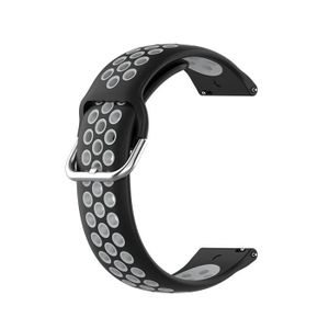 BRACELET DE MONTRE 3PCS Bracelet de montre en silicone 22MM Noir-gris