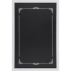 ARDOISE - CRAIE Tableau Noir Pour Craie Décoratif, 60 X 40 Cm, Cadre Blanc[n1703]