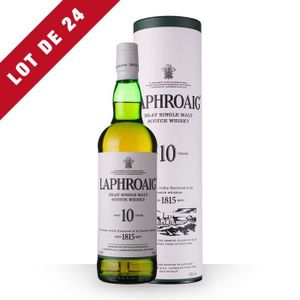 WHISKY BOURBON SCOTCH 24X Laphroaig 10 ans 70cl - Tube - Whisky Single M