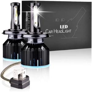 AMPOULE - LED Ampoule H4 LED Voiture, 12000LM Anti Erreur Phares