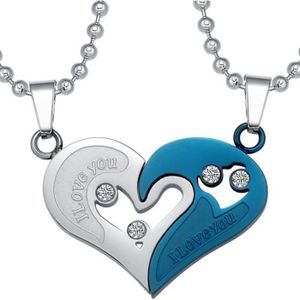 Les Femmes en Acier Inoxydable Amour Cœur Collier clavicule chaîne Bijoux Amitié Cadeau