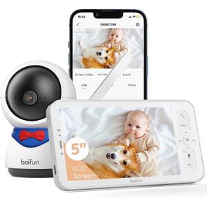 BABYLINE 5.1 Babyphone 1 écran + 2 caméras + appel vocal et berceuses au  meilleur prix
