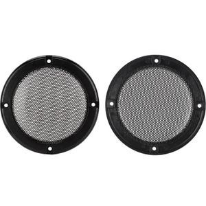 HAUT PARLEUR VOITURE minifinker Cercle décoratif de haut-parleur Couverture de haut-parleur Audio de 6.5 pouces, 2 pièces, cercle décoratif Noir + noir