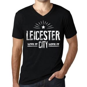 T-SHIRT Homme Tee-Shirt Col V Live It Love It Leicester T-