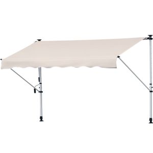 STORE - STORE BANNE  Store banne Manuel rétractable OUTSUNNY 4m Beige M