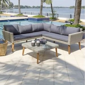 Salon De Jardin En Imitation Resine Tressee Allibert 5 Personnes
