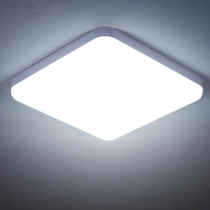 WELAKI Plafonnier LED encastrable 73 W, 55,1 cm, plafonnier moderne à  proximité du plafond, blanc