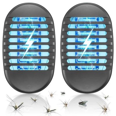 Lot 4 Lampes Anti-Moustiques Électriques LED UV - Tueur Moustiques Silencieux 30dB, Prise Directe, Chambre Cuisine Jardin, Bleu Clair