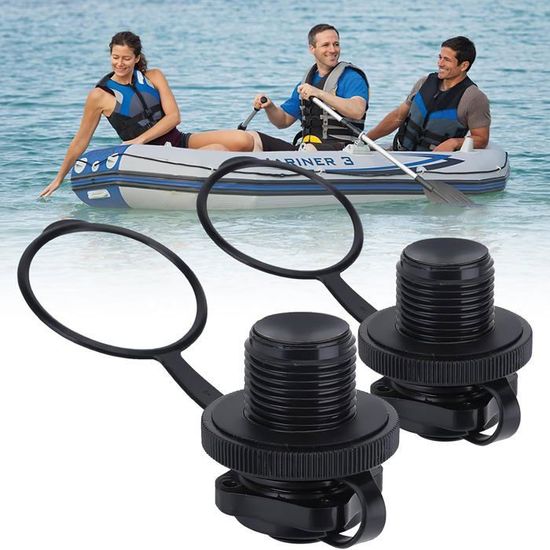 Valve D'air Pour Bateau Gonflable – 3 Pièces (intérieur, Extérieur, Bouchon), PVC Haute Densité, Double Joint Anti-fuite, Diamètre 6,5 Cm
