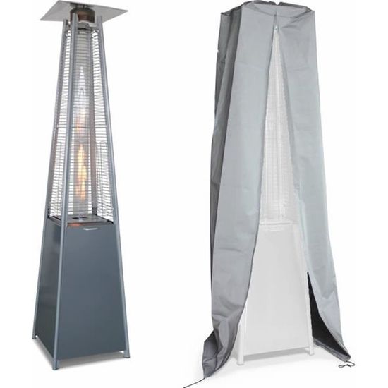 Housse Protection Parasol Chauffant Extérieur - 227cm Polyester 500D Imperméable - Marque Française