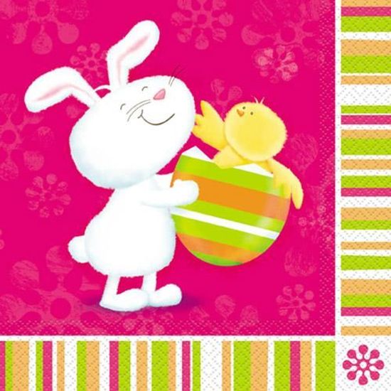 16 Serviettes Papier Lapin Rigolo Cdiscount Maison