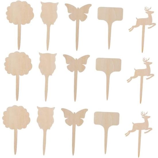 Lot De 20 Étiquettes Plantes En Bois Style Tableau Noir - 24×7 Cm - Étiquettes Jardin Extérieur Résistantes Pour Pots, Herbes, Fleurs Et Légumes