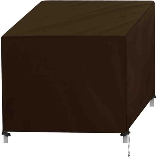 Housse De Table De Jardin Cubique 110x110 Cm - Imperméable 420D, Anti-UV, Avec Grille Aération - Pour Table Et Chaises
