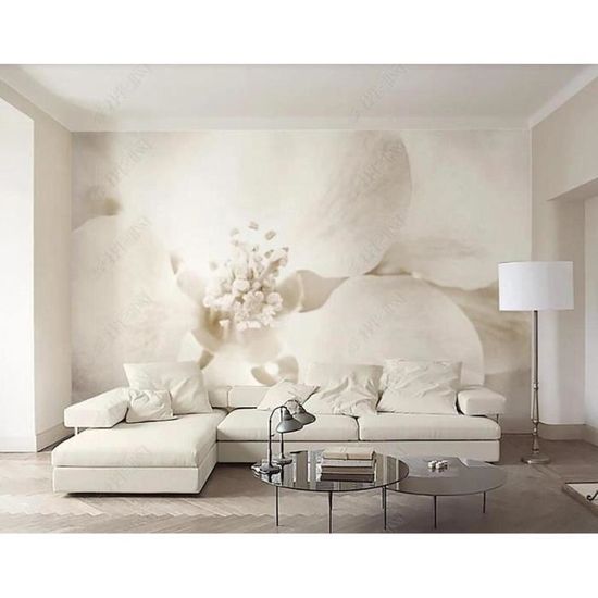 Papier Peint Panoramique Fleurs De Lune Et Oiseaux Papier Peint Soie 3D