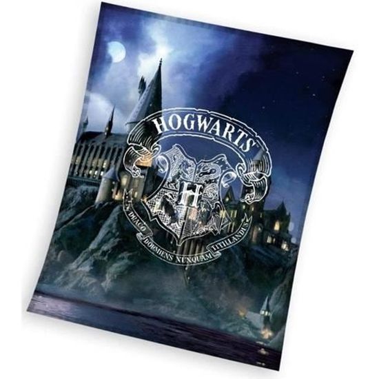 Couverture Polaire Harry Potter Château 140 X 100 Cm - 100% Polyester, Douce - Licence Officielle