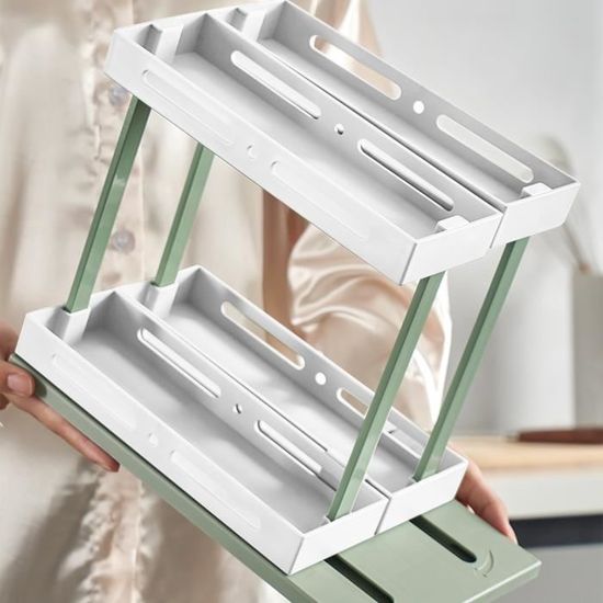 Support Poubelle Pliable Portable Auktransceler | Réglable, Gain De Place Pour Cuisine, Camping, Voiture - Vert