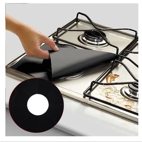 Tbest tapis de protection pour cuisinière à gaz 6 pièces / ensemble de  protection de cuisinière à gaz en fibre de verre - Cdiscount Maison