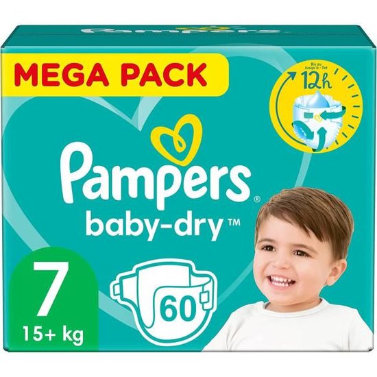 Pampers Couches culottes Baby-Dry Pants taille 7 extra large 17 kg+ pack  mensuel 1x126 pièces