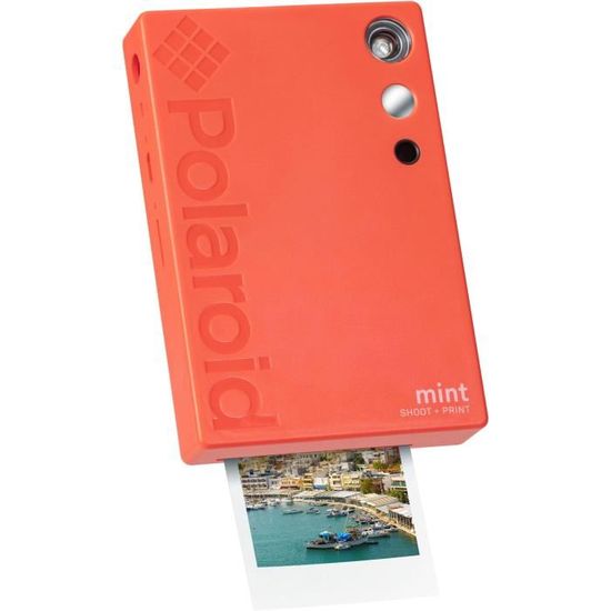 Polaroid MINT - Appareil photo instantané 16 Mp - Taille photo 2"x3" - Impression thermique - 6 modes images - Rouge - POLSP02R