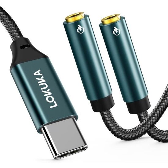 Adaptateur USB Vers Jack 3.5mm - Pour Connecter Une Clé USB Sur Une Prise AUX De Voiture