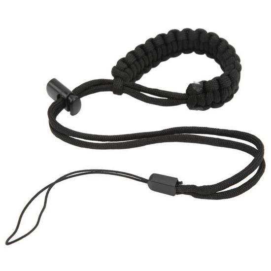 Dragonne De Poignet Plongée Avec Anneau D – Réglable, Noir, Pour Plongée, Snorkeling, Natation