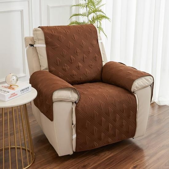 Housse De Fauteuil Relax Matelassée - Protection Antidérapante Pour Canapé 1 Place, Lavable, Résistante Aux Taches