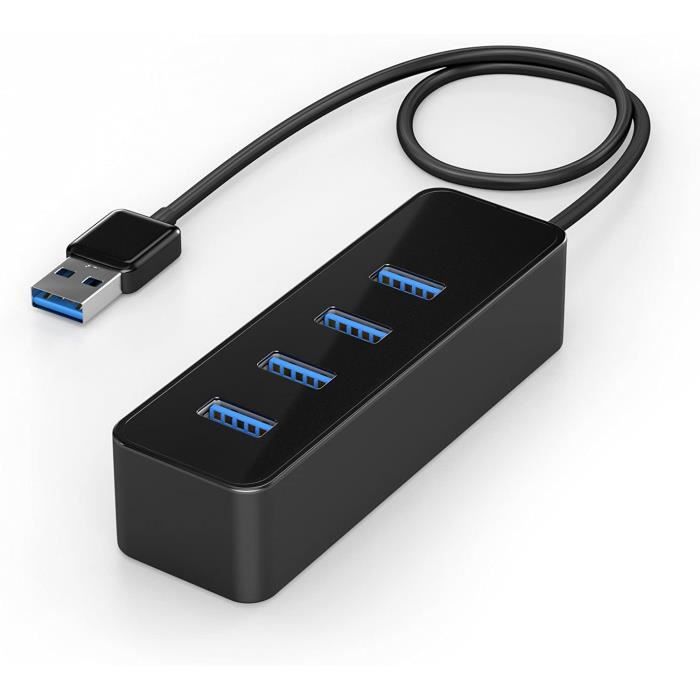 Adaptateur USB-C/USB-A vers USB Concentrateur portable haute vitesse USB  3.0 à 4 ports - PrimeCables