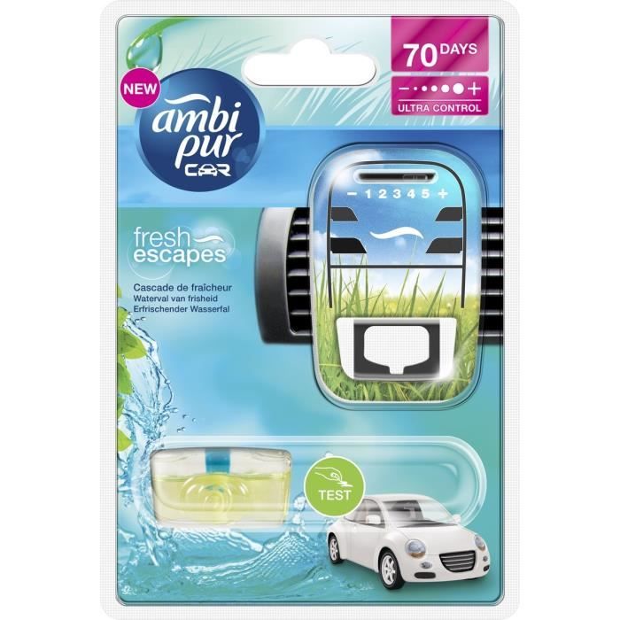 AMBI PUR Désodorisant Auto Cascade de fraîcheur