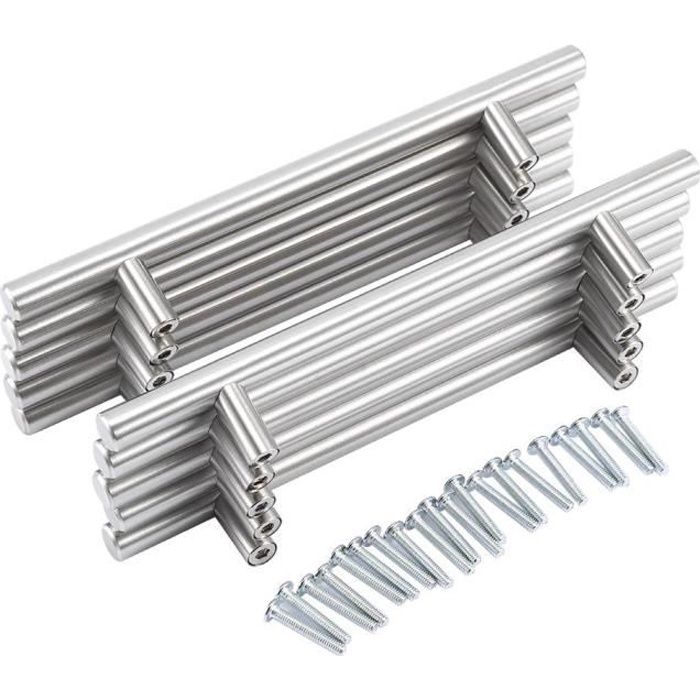 20pcs / lot en acier inoxydable de bouton de traction de poignée de tiroir de cuisine d'armoires de cuisine de meubles de barre