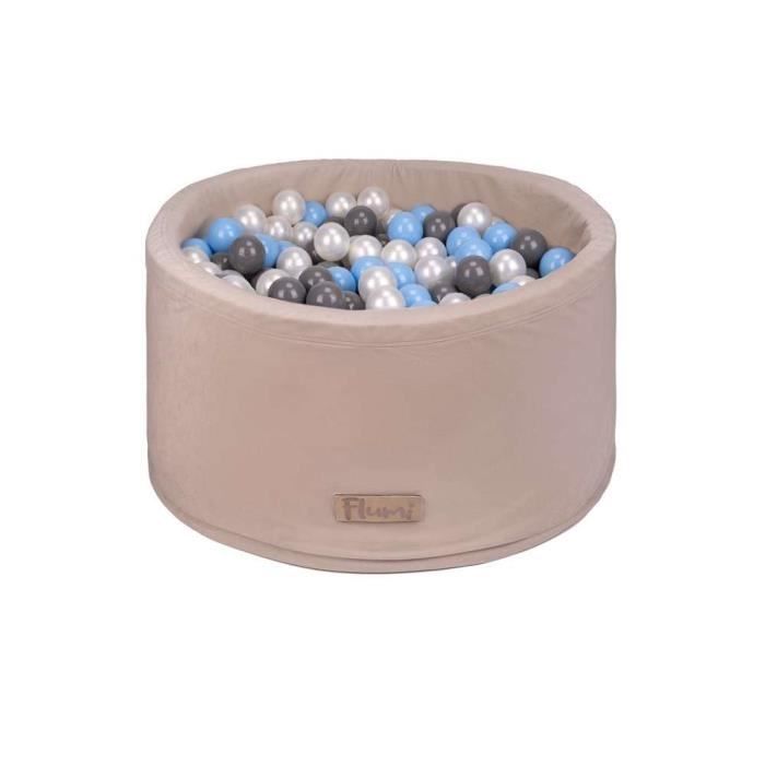 Beige Piscine À Balles Pour Bébé Rond Fabriqué En UE, 80X40cm/200 Balles ∅ 7Cm bleu