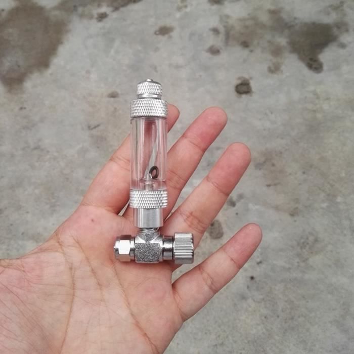 Aquarium,Robinet de réglage fin aquarium aquarium poisson CO2 compteur à bulles, aiguille régulateur Mini tête - Type Combination