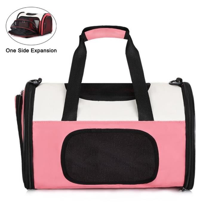 Sac de transport,Sac extensible pour chiens, accessoires transporteur Siège de voiture pour Chat de compagnie, Panier - Type Pink