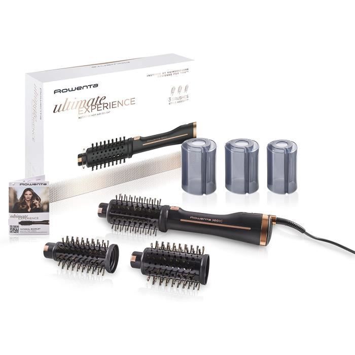 Rowenta·Ultimate·Experience Brosse soufflante 2 en 1 Rotative Sèche et met en forme les cheveux 3 brosses pour tous types de chev