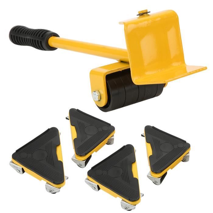 Élévateur de meubles, 5Pcs Outil de déménagement de meubles lourds portable amovible Curseurs de meubles de manette de vitesse