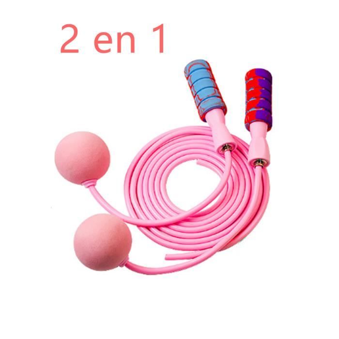 Refur Corde a Sauter Sport Maison Materiel Musculation 2.8M Réglable,Speed Jump Rope, Corde à Sauter sans fil Roulements à Billes An