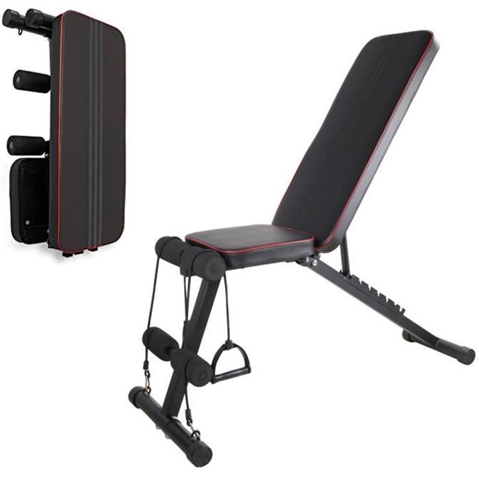 Banc de Musculation réglable,Banc de Poids Gymnastique à Domicile,Banc incliné Plat,Banc d'exercice à Multifonctions