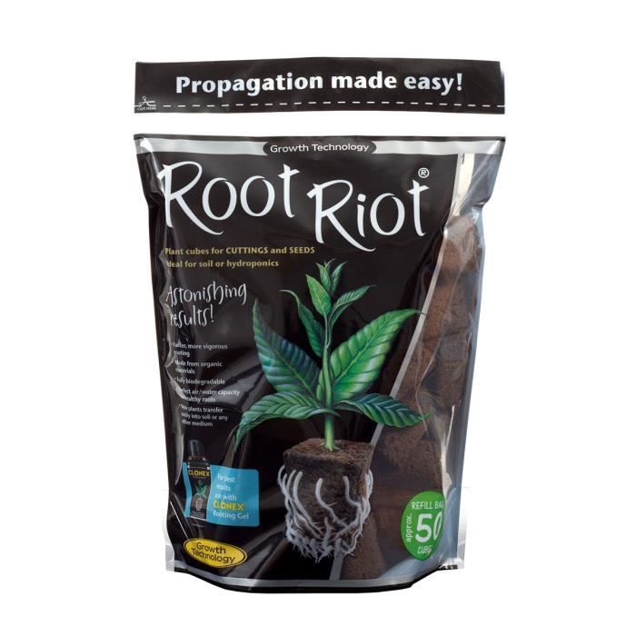 ROOT RIOT sac de 50 bouchons de bouturage - Growth Technology