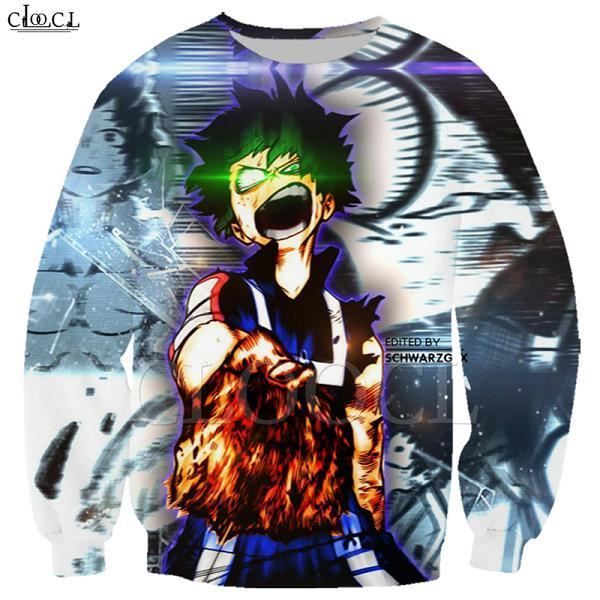 Sweat-Shirt Homme,Sweat-shirt animé pour filles Toga Himiko My Hero academy, avec avertissement imprimé 3D, pour hommes et femmes,