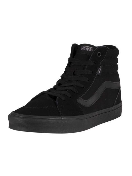 Vans Pour des hommes Baskets Filmore Hi en daim, Noir